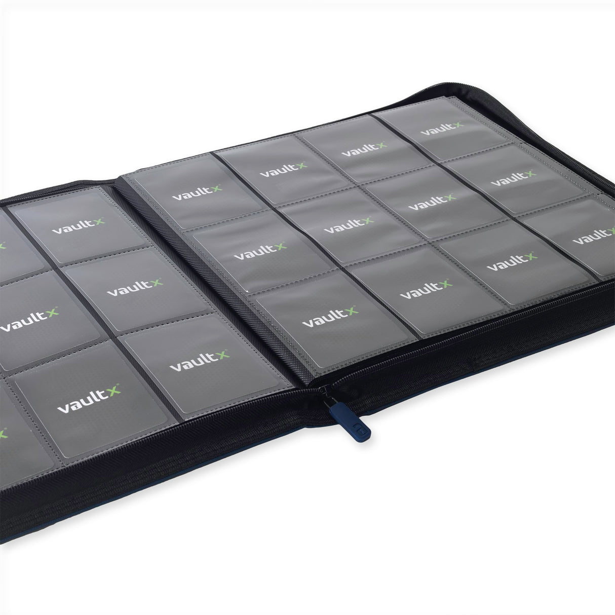 Vault X - 12-Pocket Exo-Tec® - Zip Binder - Blue - JET Cards