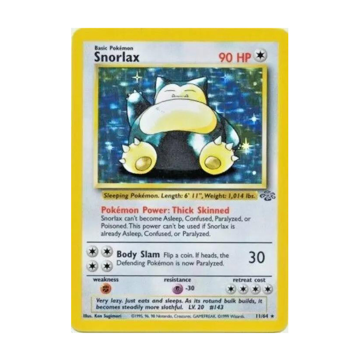 Snorlax 11/64 - Base Set - Jungle - Rare Holo