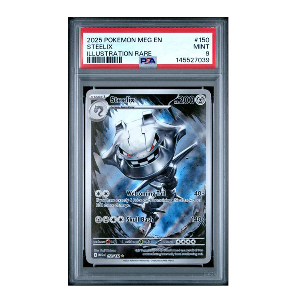 Pokemon - Mega Evolution - Steelix - 150/132 (PSA 9 Graded Slab)