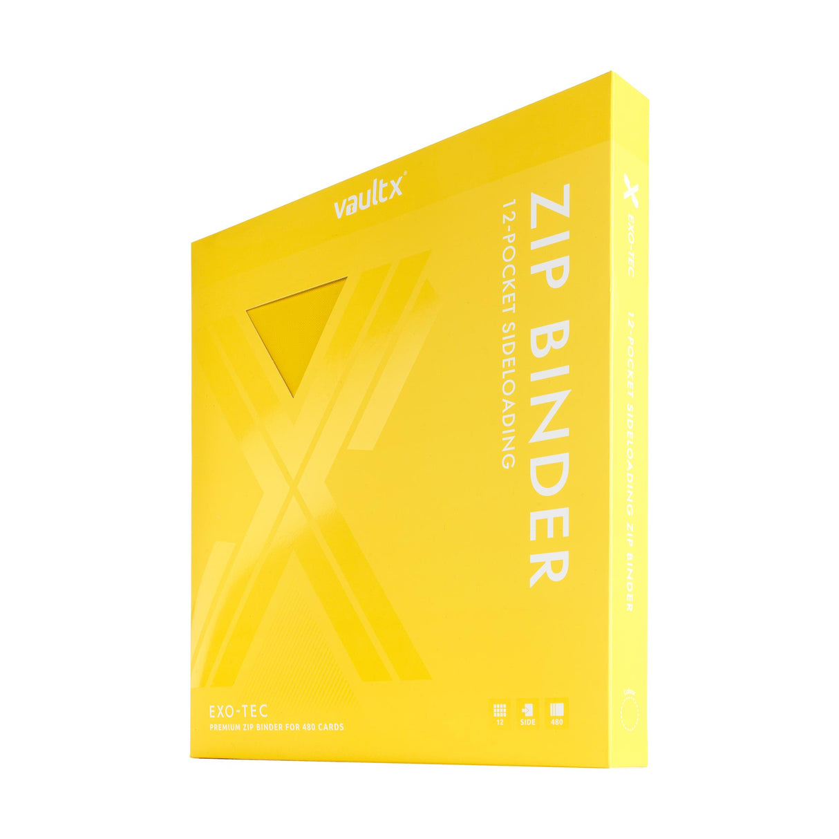 Vault X - 12-Pocket Exo-Tec® - Zip Binder - Yellow - JET Cards