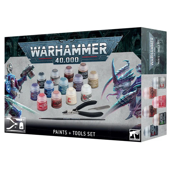 Warhammer 40,000 - Paints + Tools Set (2023) - JET Cards