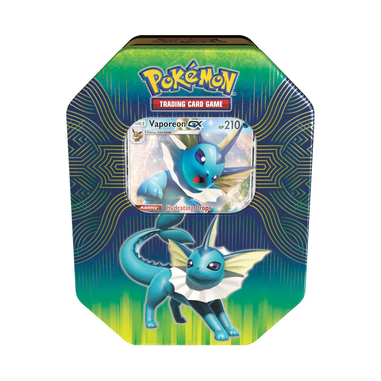Pokemon Elemental Power Tin - Vaporeon GX (Reprint) - JET Cards