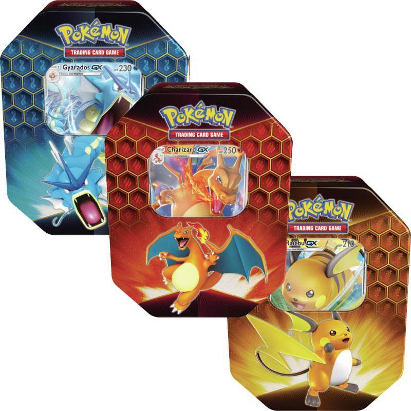 Pokemon Hidden Fates Tins - 3 Tin Artset - JET Cards
