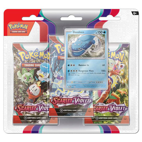 Pokemon - Scarlet & Violet - Base Set - 3 Pack Blister - Dondozo - JET Cards