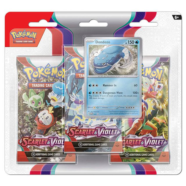 Pokemon - Scarlet & Violet - Base Set - 3 Pack Blister - Dondozo - JET Cards