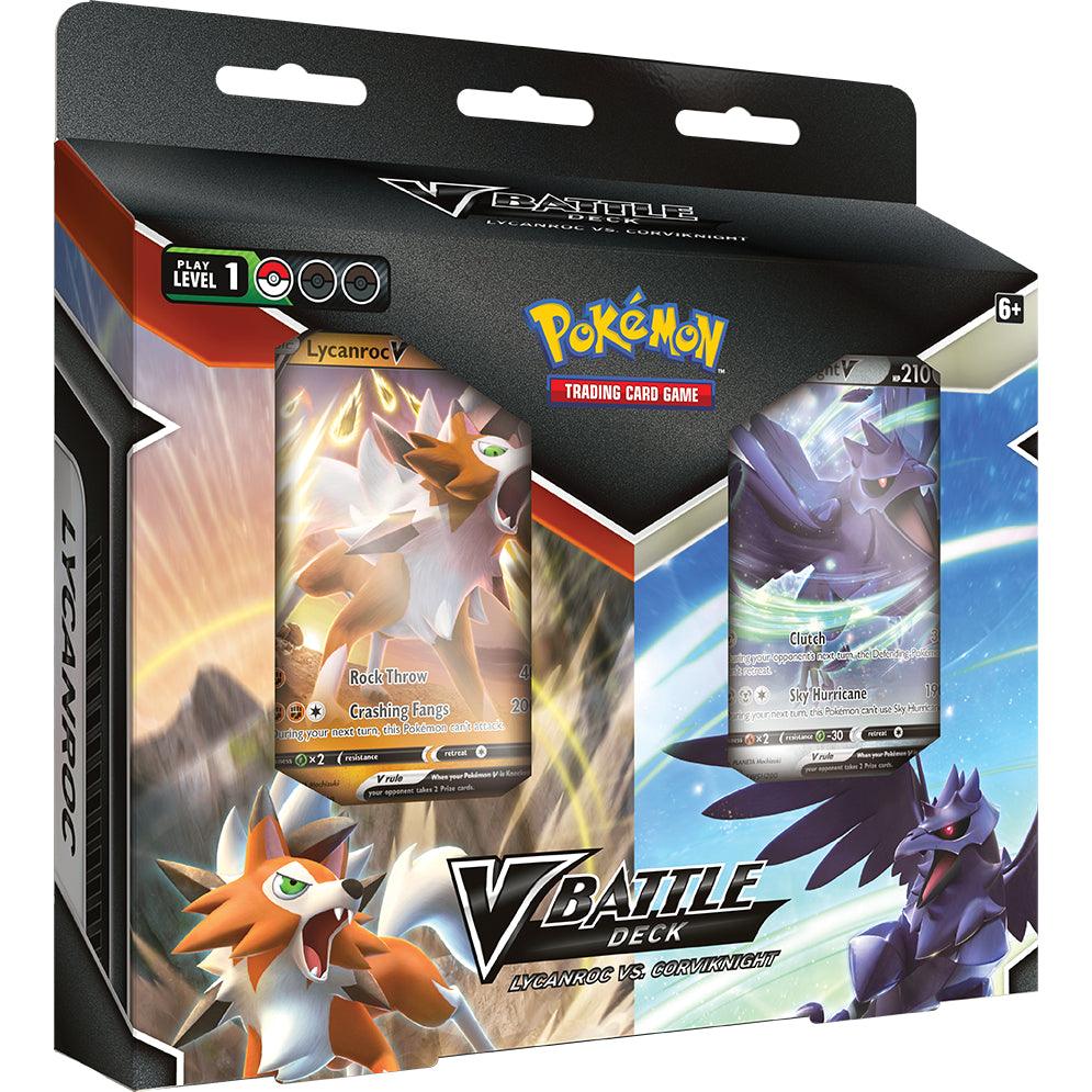 Pokemon TCG: Lycanroc V vs Corviknight V Battle Deck Bundle - JET Cards