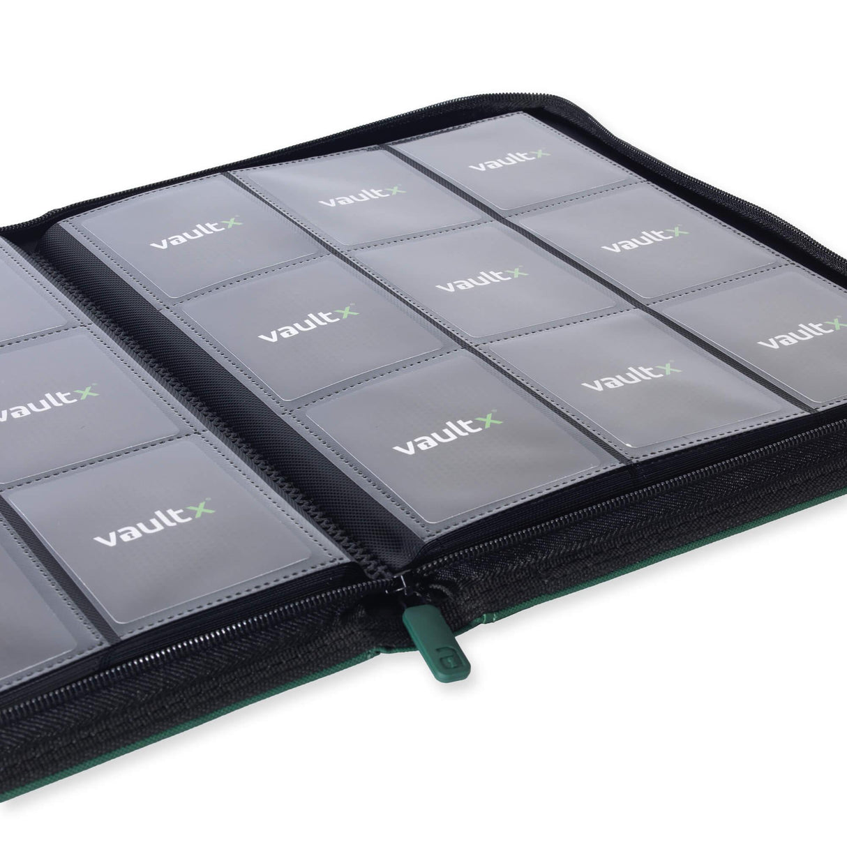 Vault X - 9-Pocket Exo-Tec® - Zip Binder - Green - JET Cards