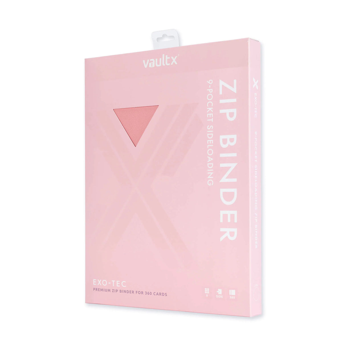Vault X - 9-Pocket Exo-Tec® - Zip Binder - Just Pink - JET Cards