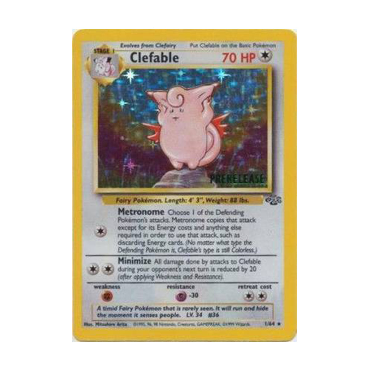Clefable 1/64 - Jungle - Rare Holo