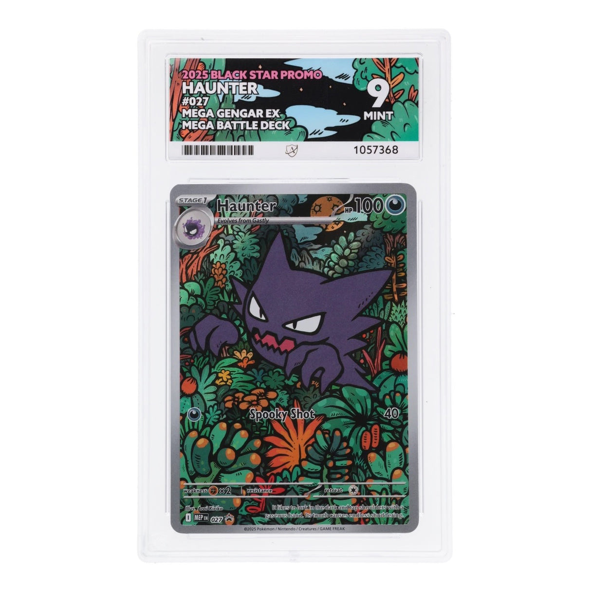 Pokemon - Black Star Promo - Haunter - MEP027 (ACE 9 Art Label Graded Slab)