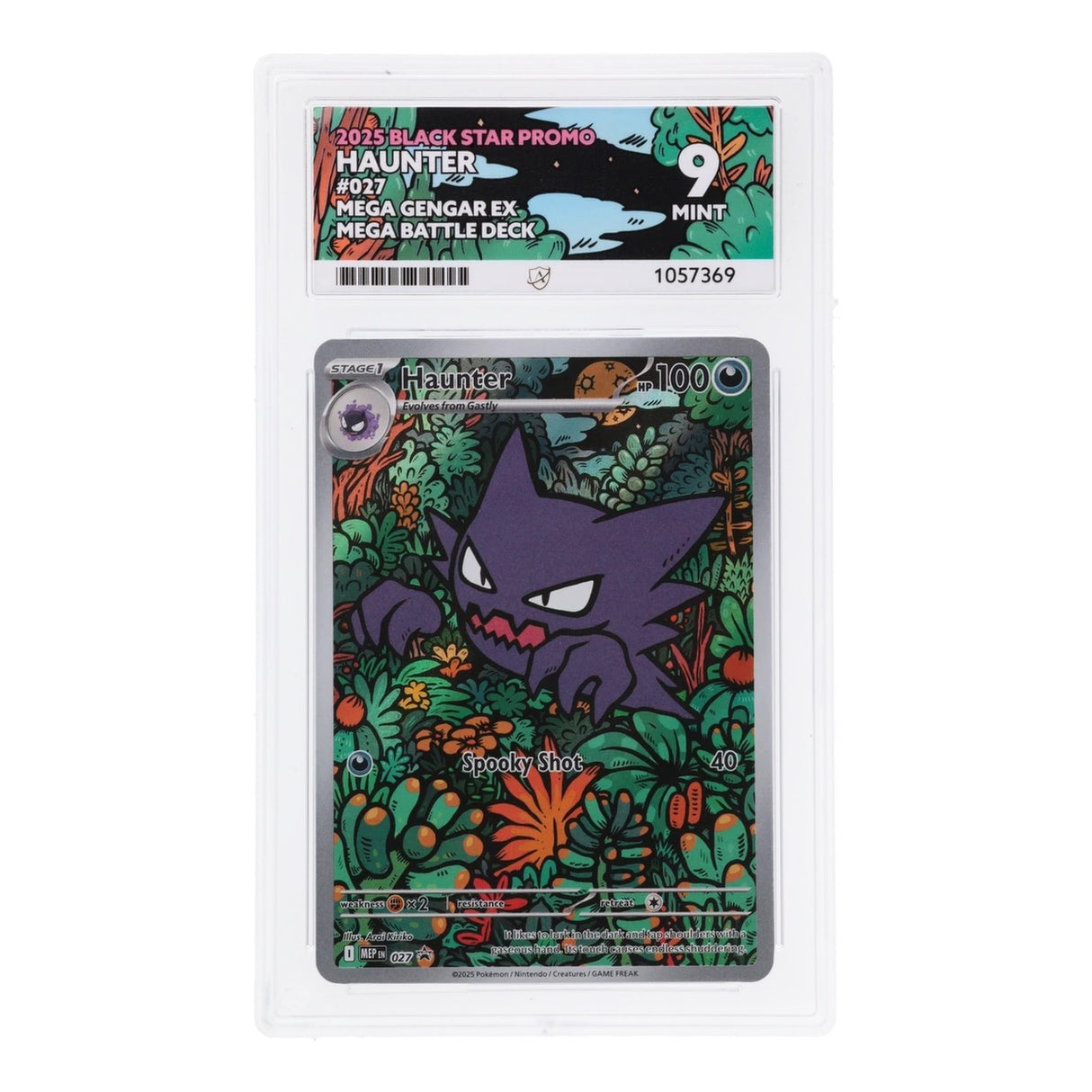 Pokemon - Black Star Promo - Haunter - MEP027 (ACE 9 Art Label Graded Slab)