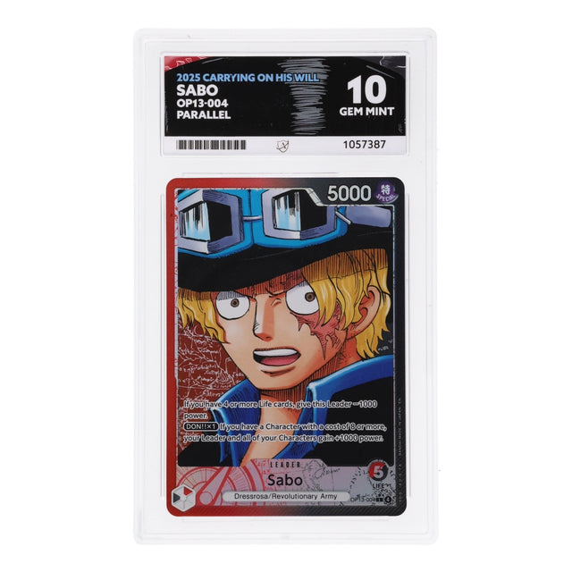 One Piece - Carrying on His Will - Sabo - OP13-004 (ACE 10 Art Label Graded Slab) - JET Cards