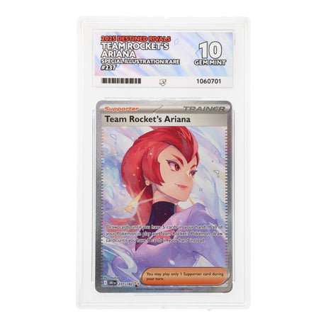 Pokemon - Scarlet & Violet - Destined Rivals - Team Rocket's Ariana - 237/182 (ACE 10 Art Label Graded Slab) - JET Cards