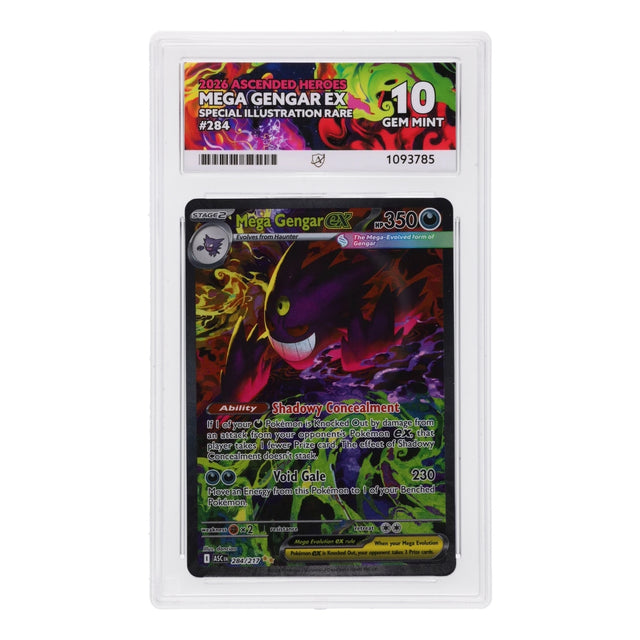 Pokemon - Mega Evolution - Ascended Heroes - Mega Gengar ex - 284/217 (ACE 10 Art Label Graded Slab) - JET Cards