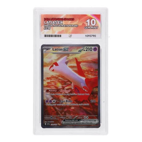 Pokemon - Scarlet & Violet - Surging Sparks - Latias ex - 239/191 (ACE 10 Art Label Graded Slab) - JET Cards