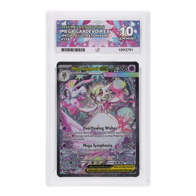 Pokemon - Mega Evolution - Mega Gardevoir ex - 178/132 (ACE 10 Art Label Graded Slab) - JET Cards