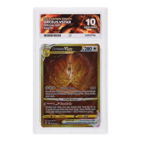 Pokemon - Sword & Shield - Crown Zenith - Arceus VSTAR - GG70/GG70 (ACE 10 Art Label Graded Slab) - JET Cards