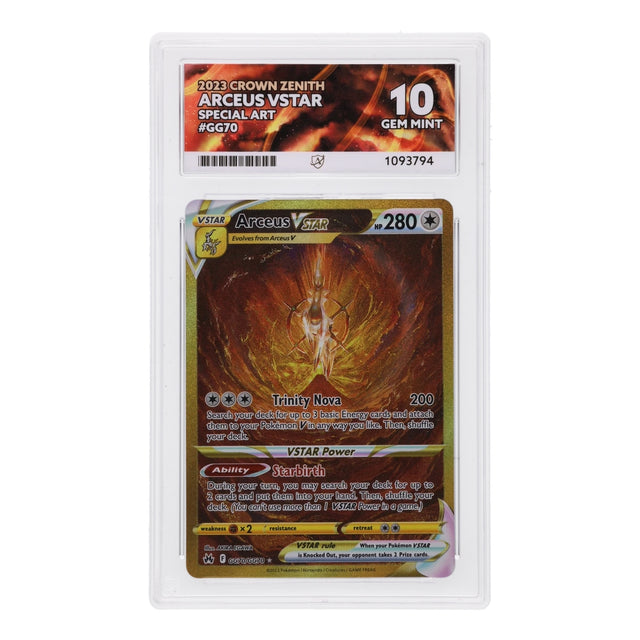 Pokemon - Sword & Shield - Crown Zenith - Arceus VSTAR - GG70/GG70 (ACE 10 Art Label Graded Slab) - JET Cards