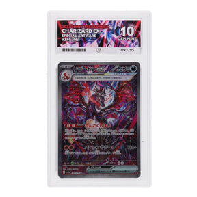 Pokemon - Sword & Shield - Shiny Treasure ex - Charizard ex - 349/190 (ACE 10 Art Label Graded Slab) - JET Cards