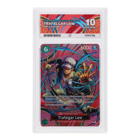 One Piece - Adventure on Kami's Island - Trafalgar Law - OP13-031 SP (ACE 10 Art Label Graded Slab) - JET Cards