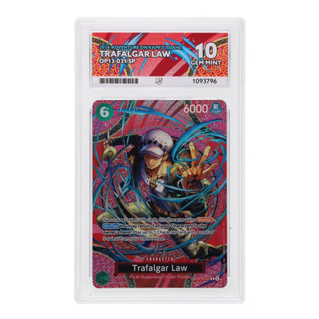 One Piece - Adventure on Kami's Island - Trafalgar Law - OP13-031 SP (ACE 10 Art Label Graded Slab) - JET Cards
