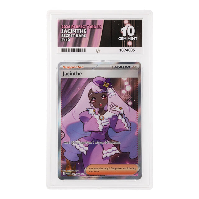 Pokemon - Mega Evolution - Perfect Order - Jacinthe - 110/088 (ACE 10 Art Label Graded Slab) - JET Cards