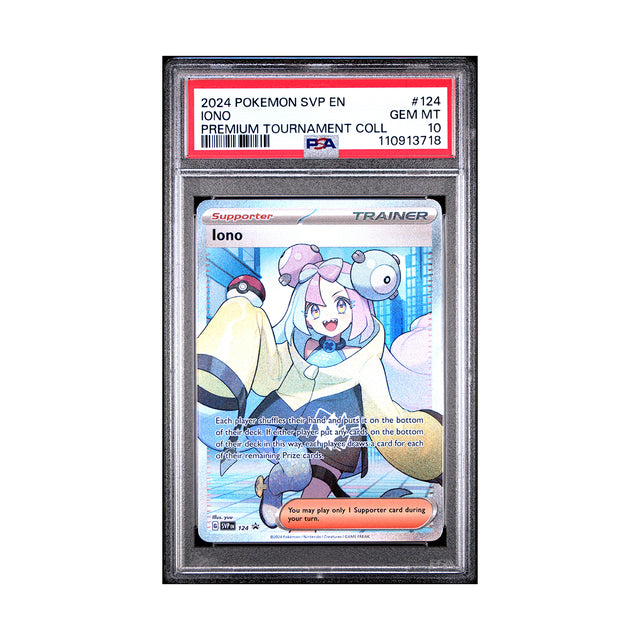 Pokemon - Black Star Promo - Iono - SVP124 (PSA 10 Graded Slab) - JET Cards
