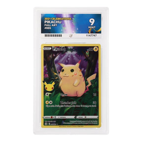 Pokemon - Sword & Shield - Celebrations - Pikachu - 005/025 (ACE 9 Art Label Graded Slab) - JET Cards
