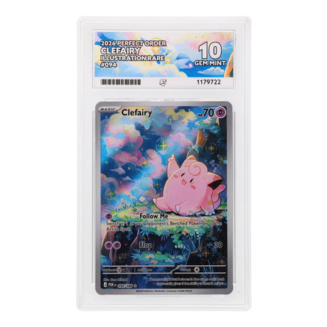 Pokemon - Mega Evolution - Perfect Order - Clefairy - 094/088 (ACE 10 Art Label Graded Slab) - JET Cards