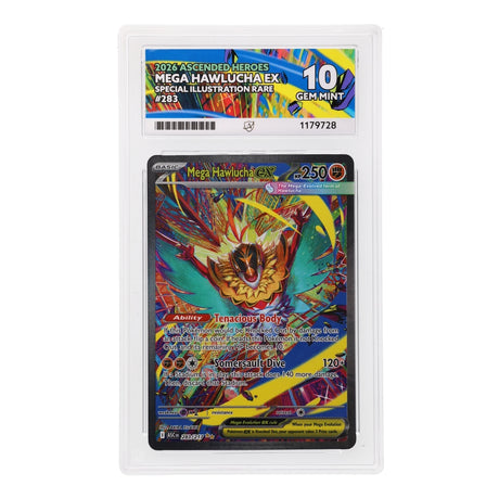 Pokemon - Mega Evolution - Ascended Heroes - Mega Hawlucha ex - 283/217 (ACE 10 Art Label Graded Slab) - JET Cards