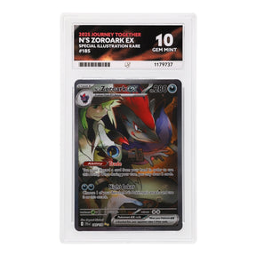Pokemon - Scarlet & Violet - Journey Together - N's Zoroark ex - 185/159 (ACE 10 Art Label Graded Slab) - JET Cards