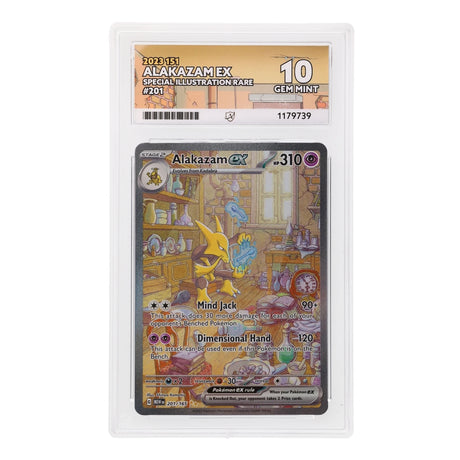 Pokemon - Scarlet & Violet - 151 - Alakazam ex - 201/165 (ACE 10 Art Label Graded Slab) - JET Cards