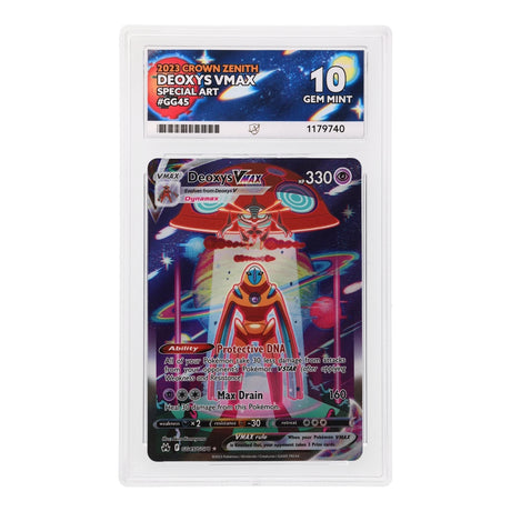 Pokemon - Sword & Shield - Crown Zenith - Deoxys VMAX - GG45/GG70 (ACE 10 Art Label Graded Slab) - JET Cards