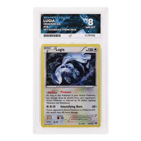 Pokemon - XY - Fates Collide - Lugia - 78/124 (ACE 8 Art Label Graded Slab) - JET Cards