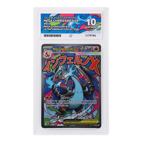 Pokemon - Black Star Promo - Mega Charizard X ex - MEP 023 (ACE 10 Art Label Graded Slab) - JET Cards