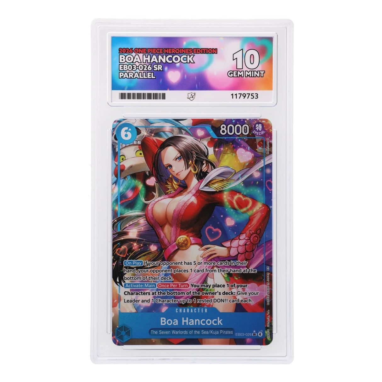 One Piece - Heroines Edition - Boa Hancock - EB03-026 SR (ACE 10 Art Label Graded Slab) - JET Cards