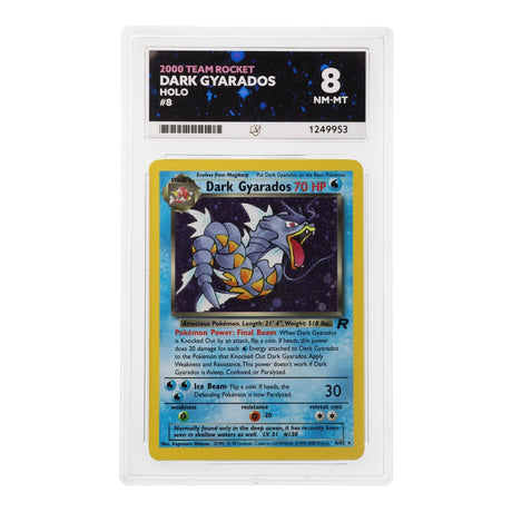 Pokemon - Team Rocket - Dark Gyarados - 8/82 (ACE 8 Art Label Graded Slab) - JET Cards