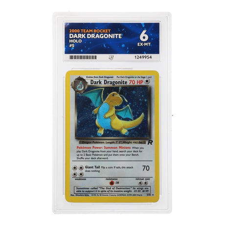 Pokemon - Team Rocket - Dark Dragonite - 5/82 (ACE 6 Art Label Graded Slab) - JET Cards