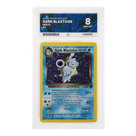 Pokemon - Team Rocket - Dark Blastoise - 3/82 (ACE 8 Art Label Graded Slab) - JET Cards