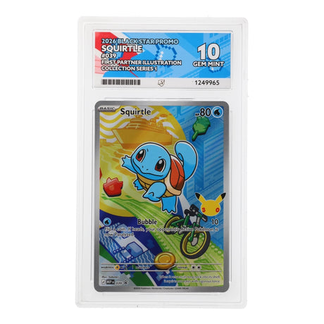 Pokemon - Black Star Promo - Squirtle - MEP039 (ACE 10 Art Label Graded Slab) - JET Cards