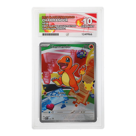 Pokemon - Black Star Promo - Charmander - MEP038 (ACE 10 Art Label Graded Slab) - JET Cards