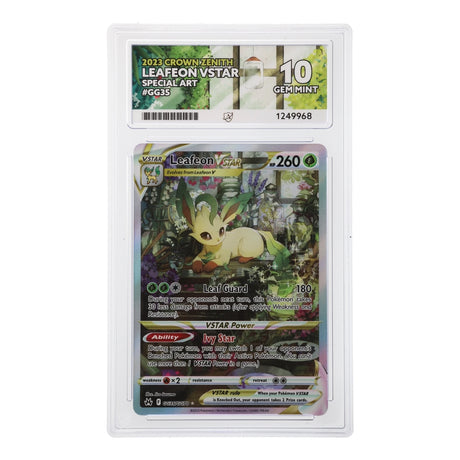 Pokemon - Sword & Shield - Crown Zenith - Leafeon VSTAR - GG35/GG70 (ACE 10 Art Label Graded Slab) - JET Cards