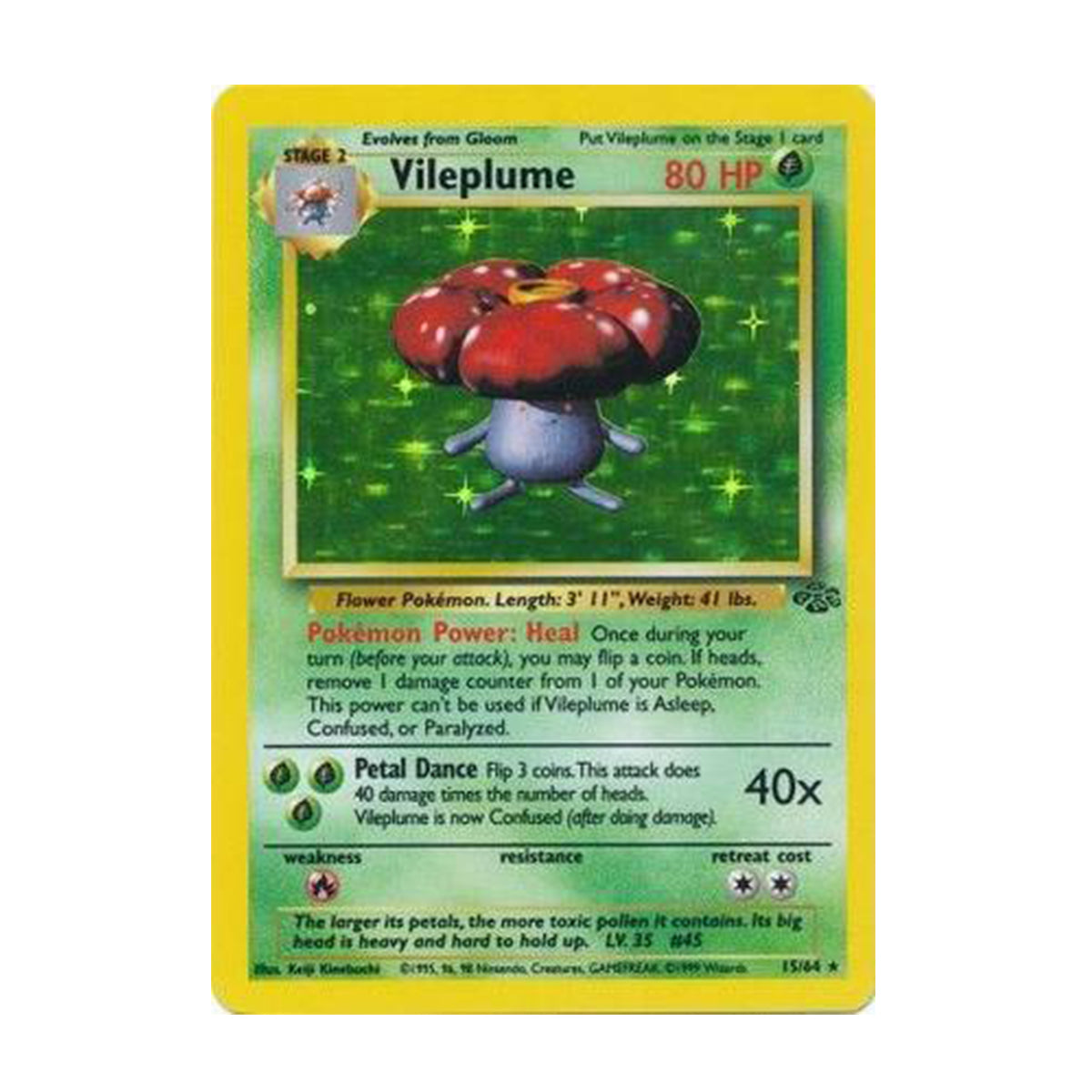 Vileplume 15/64 - Base Set - Jungle - Holo Rare