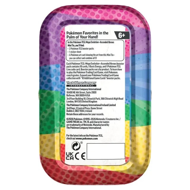 Pokemon - Mega Evolution - Ascended Heroes - Mini Tin - Pikachu & Tepig