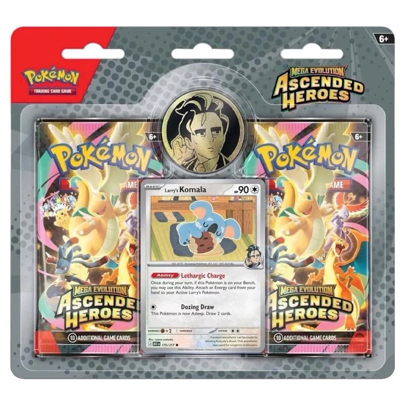 Pokemon - Mega Evolution - Ascended Heroes - 2 Pack Blister - Larry's Komola - JET Cards