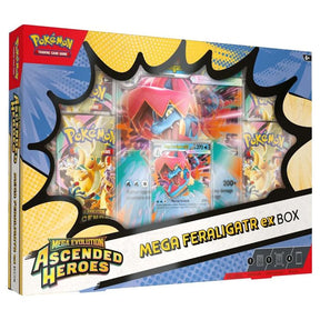 Pokemon - Mega Evolution - Ascended Heroes - Mega Feraligatr ex Box - JET Cards