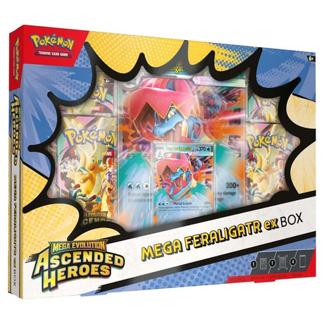Pokemon - Mega Evolution - Ascended Heroes - Mega Feraligatr ex Box - JET Cards