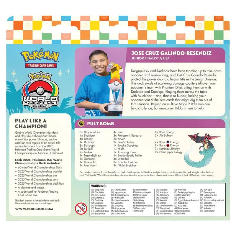 Pokemon - 2025 World Championship Deck - Jose Cruz Galindo Resendiz (Pult Bomb) - JET Cards
