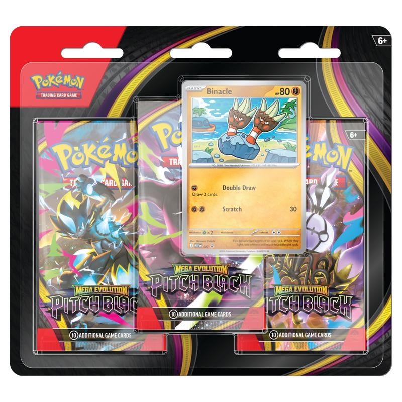 Pokemon - Mega Evolution - Pitch Black - 3-Pack Blister - Binacle