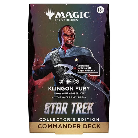 Magic The Gathering - Star Trek - Collector's Edition Commander Deck - Klingon Fury - JET Cards
